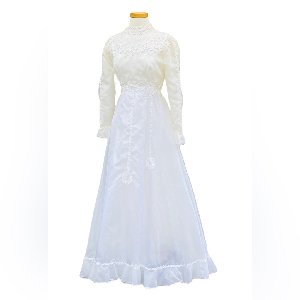 Vintage Alfred Angelo Wedding Dress Size 8 Long Sleeve